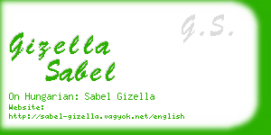 gizella sabel business card